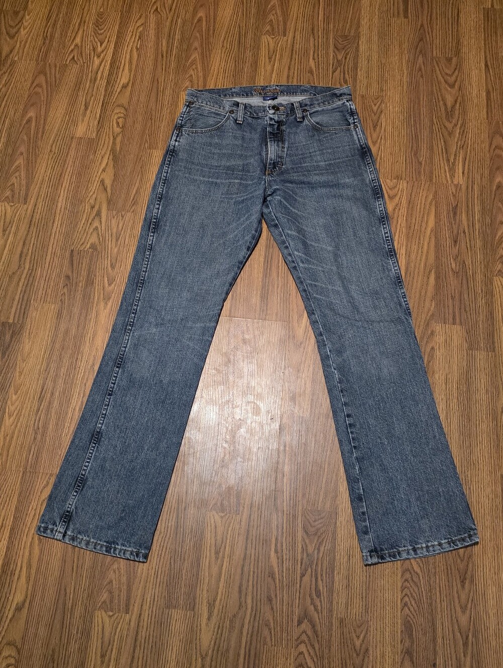 Wrangler Mens 32x34 77MWZMJ Slim Boot Western Blue Denim Jeans Cowboy Style F61